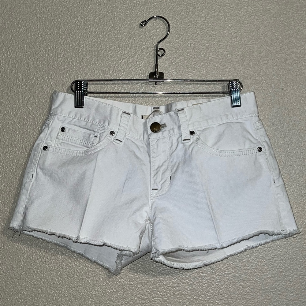 Womens Gap White Wash Denim Shorts Size 2/26